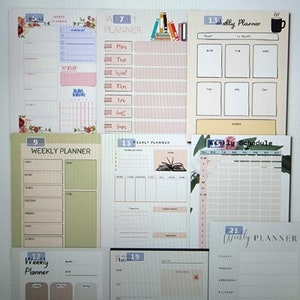 Digital Weekly Planner Pages (10) undated