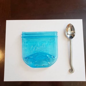 Mason Jar Melted Spoon Rest or Soap Dish