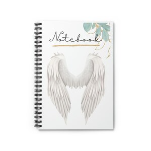 Angel Wings Spiral Notebook - Ruled Line