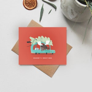 Set of 8 Christmas Cards - Illustrated Holiday Cards - Christmas Gift - Holiday Gift - Card Set Blank Set - Christmas Card Set