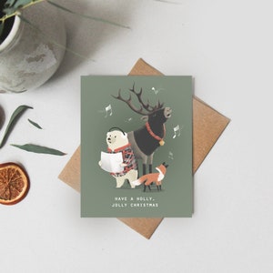 Set of 8 Christmas Cards - Illustrated Holiday Cards - Christmas Gift - Holiday Gift - Card Set Blank Set - Christmas Card Set