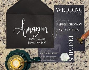 Hand Lettered Wedding Envelopes | Custom Calligraphy