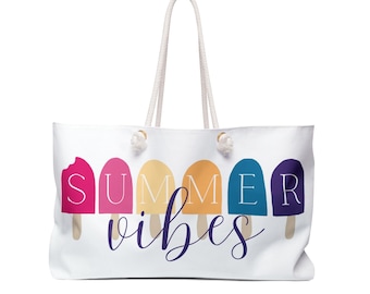 Summer Vibes Weekender Bag | Beach Tote, Travel Bag