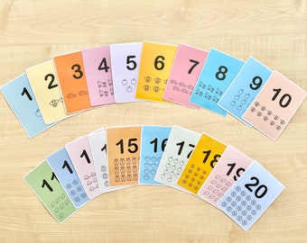Zahlen Karteikarten 1-20, Zählen lernen, Zählen lernen, Zahlen lernen, Vorschule Karteikarten, Zahlen Karteikarten, Homeschool, Zahlen lernen