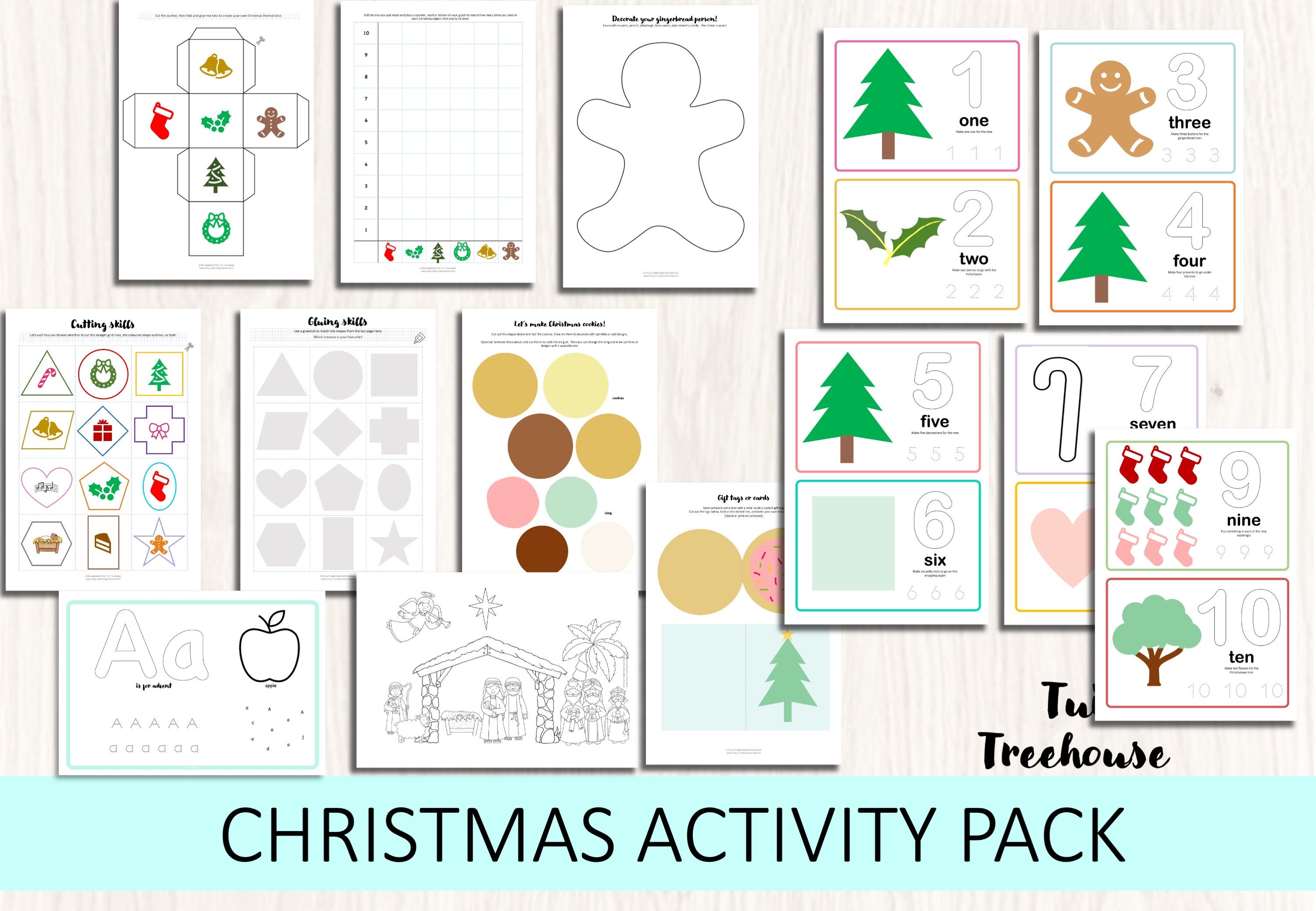 Christmas Activity printable for kids and preschoolers 19 | Etsy