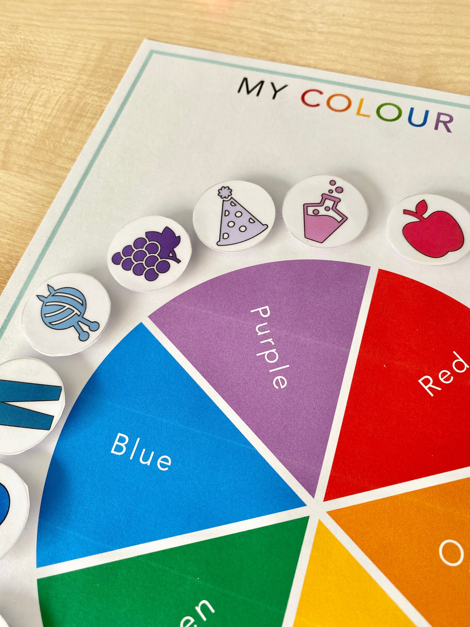 COLOUR WHEEL MATCHING, Color Matching, Preschool Colors Printable ...