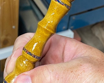 Antique teakwood opal embedded diamond painting pen