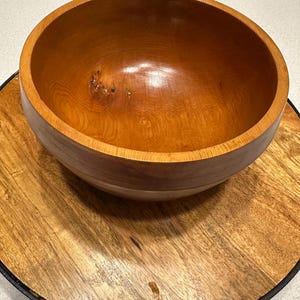 Hand made, solid wood, deep dish | bowl
