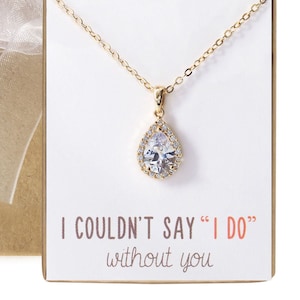 Bridesmaid Jewelry Gift, Maid of Honor Gift, Bridesmaid Gold Necklace, Bridesmaid Keepsake Jewelry, Bridesmaid Proposal