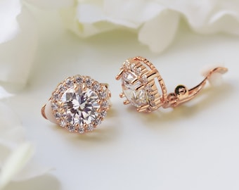 Presentes para Damas de Honra, Brincos de Pressão, Brincos de Pino, Brincos de Noiva, Brincos de Casamento, Brincos de Cristal, Brincos em Ouro Rosé, Joias para Noivas