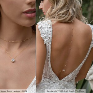 Bridal Necklace, Wedding Jewelry, Bridal Jewelry Set, Backless, Open Back, Wedding Dresses, Prom Dress