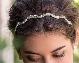 Bridal Headband, Wedding Headband, Crystal Bridal Headpiece, Bridal Hair Accessories, Wedding Headpiece, Rhinestone Headband, H024