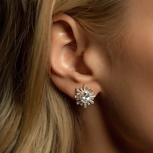 Clip On Earrings, Stud Earrings, Bridal Earrings, Wedding Earrings, Crystal Earrings, Silver Earrings, Statement Earrings