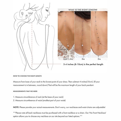 Bridal Back Necklace, Silver Back Drop Necklace, Backless Dress Necklace, Dress,Teardrop shops Pendant Necklace, Backdrop Necklace, NB060