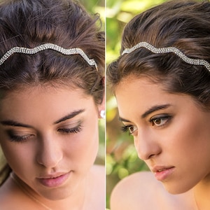 Bridal Headband, Wedding Headband, Crystal Bridal Headpiece, Bridal Hair Accessories, Wedding Headpiece, Rhinestone Headband, H024
