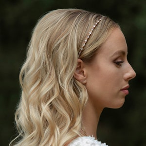 Bridal Headband, Wedding Crystal Headband in Rose Gold, Gold, Silver, Hair Accessories image 5