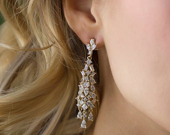 Drop Earrings, Dangle Earrings, Bridal Earrings, Chandelier Earrings, Crystal Earrings, Teardrop Earrings, Crystal Jewelry