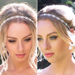 Bruidshoofdband, haaraccessoires, parelhoofdband, bruiloftaccessoires, bruidszendspoel, kristallen hoofdband, haaraccessoires voor bruiden H025