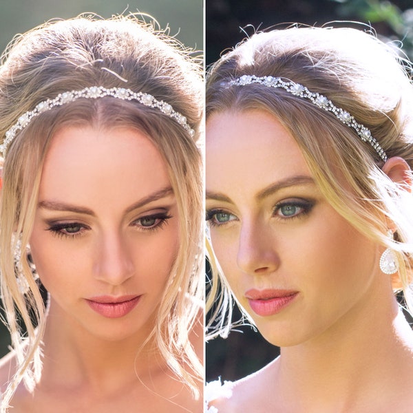 Bridal Headband, Hair Accessories, Pearl Headband, Wedding Accessories, Bridal Headpiece, Crystal Headband, Hair Accessories for Brides H025