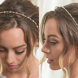 Bridal Headband, Wedding Crystal Headband in Rose Gold, Gold, Silver, Hair Accessories image 2