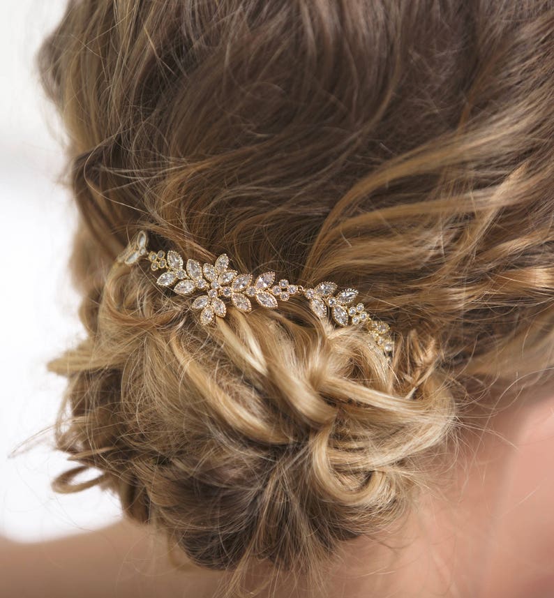Bridal Hair Comb, Bridal Headpiece, Bohemian Headpiece, Wedding Hair Accessories, Crystal Hair Comb, Boho Bride, H063 image 4
