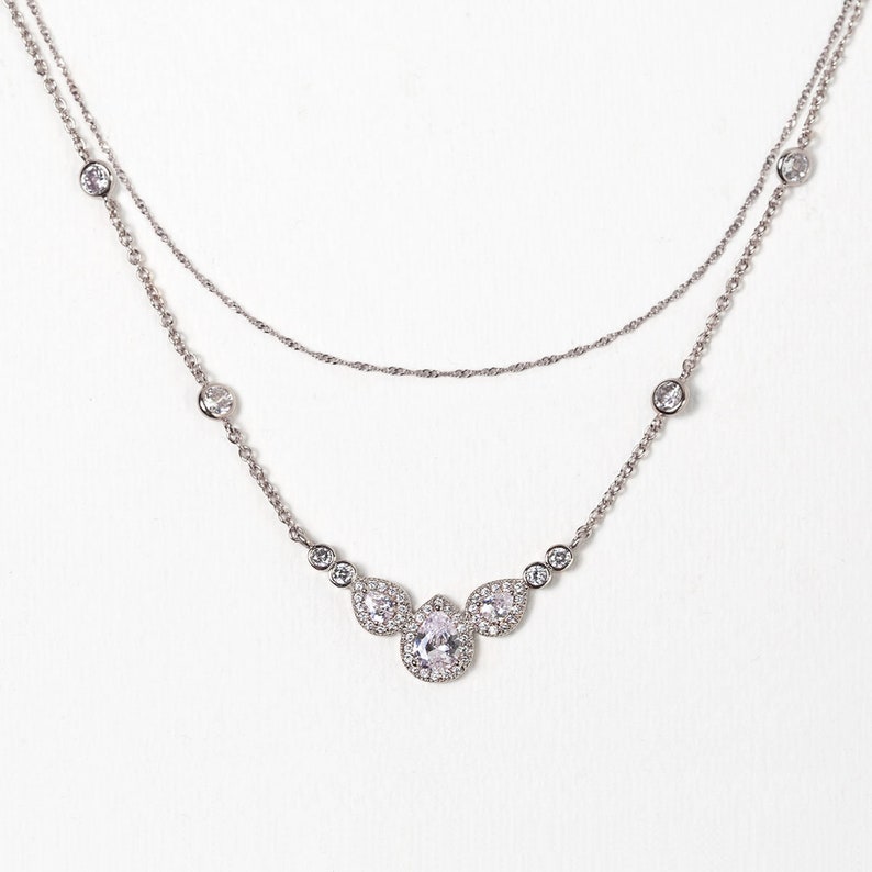 Backdrop Necklace Wedding Jewelry Back Necklace Body Etsy