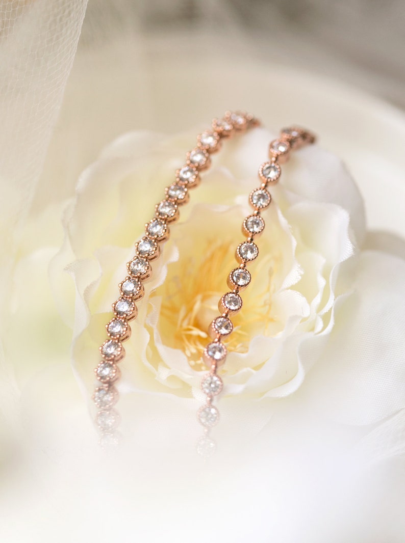 Tennis Bracelet Gold Bracelets Bridal Jewelry Bridal Etsy