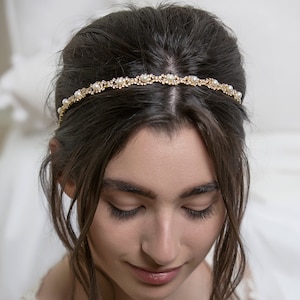 Bridal Pearl Crystal Headband – Wedding Hair Accessory for Brides