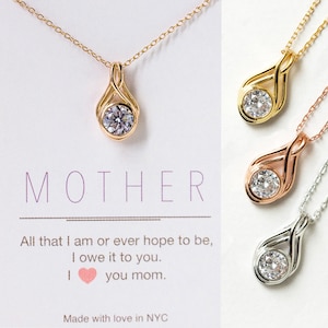 Mother of the Bride Gift, Gift for Mom, Gold Necklace, Mother of the Bride Jewelry, N314-12