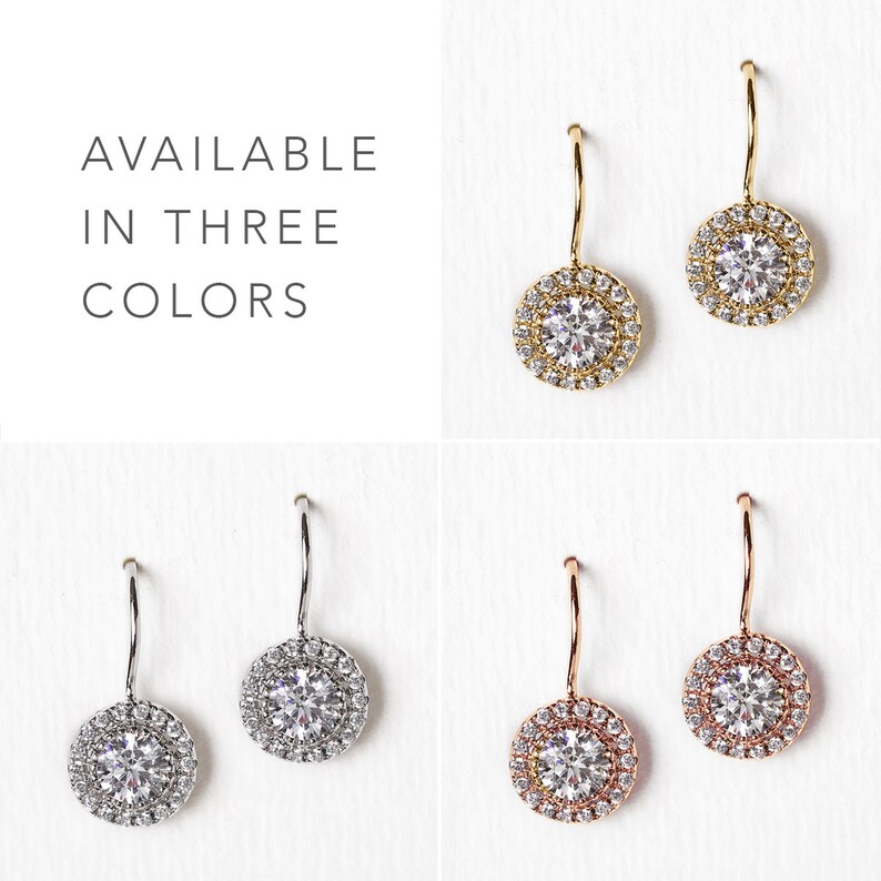 E300 Dainty Drop Earrings Wedding Earrings Bridal Jewelry Silver Earrings