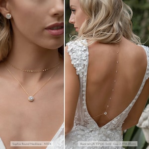 Bridal Necklace, Bridal Jewelry, Wedding Jewelry Set, Backless, Open Back, Wedding Dresses