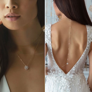 Backdrop Necklace, Bridal Back Jewelry, Back Necklace, Wedding Jewelry, Backless, Open Back, Wedding Dresses, Prom Dress