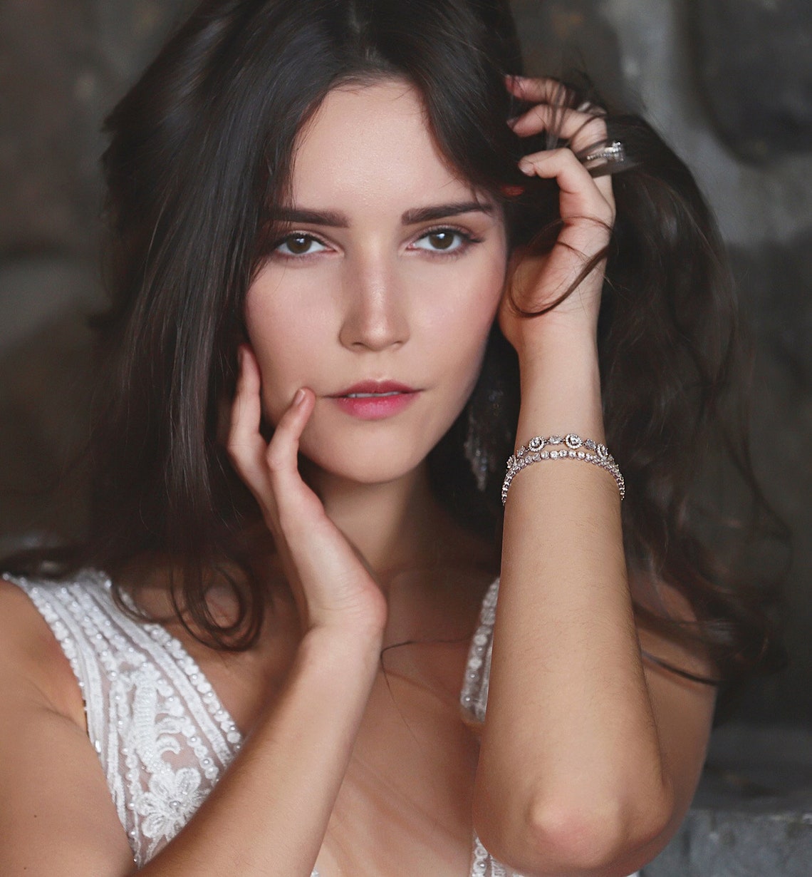 Tennis Bracelet Bridal Jewelry Bridal Bracelet Wedding Etsy