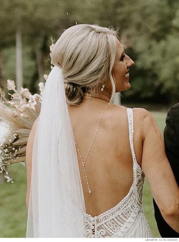 Buy Exquisite Bridal Back Drape, Back Jewellery, Pearls & Crystals Backdrop  Necklace, Vintage Inspired Shoulder Necklace Online in India - Etsy