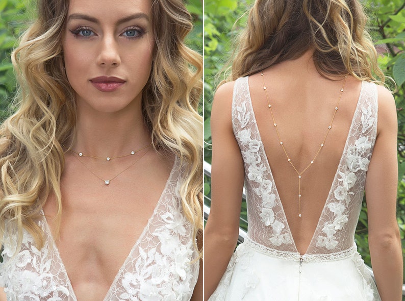Ketting met rughanger voor de boho-bruid
