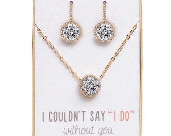 Bridesmaid Gifts, Bridal Shower, Bridesmaid Jewelry, Wedding Gifts, Bridal Party Gifts, Wedding Jewelry, Dangle Earrings, Jewelry Set