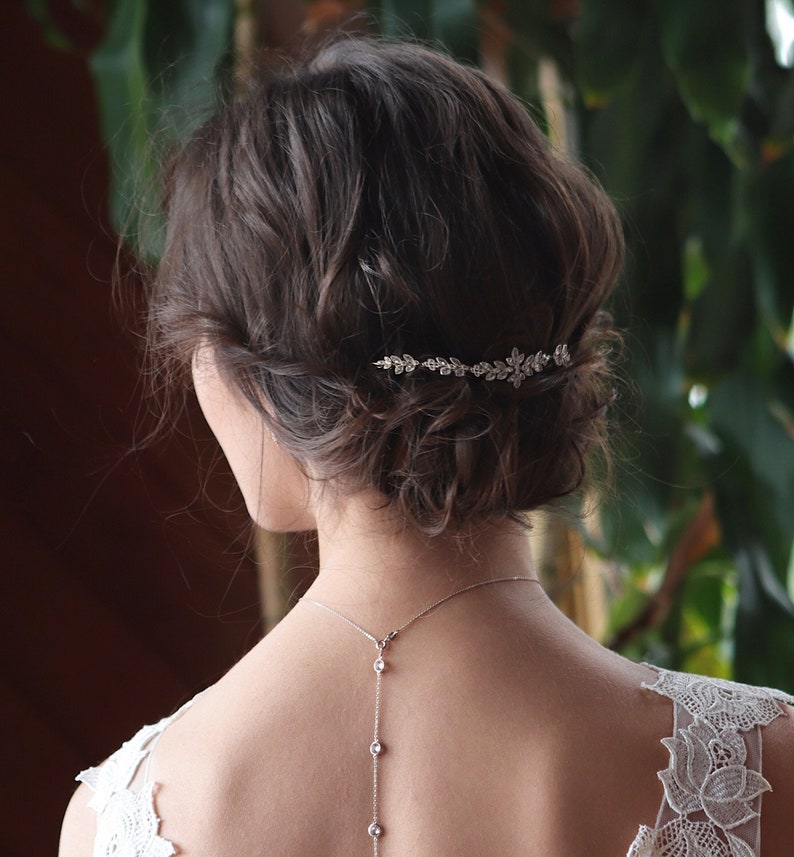 Bridal Hair Comb, Bridal Headpiece, Bohemian Headpiece, Wedding Hair Accessories, Crystal Hair Comb, Boho Bride, H063 image 8