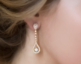 Dangle Earrings, Drop Earrings, Bridal Earrings, Teardrop Earrings, Wedding Earrings, Crystal Earrings, Bridal Jewelry, Gift For Bride