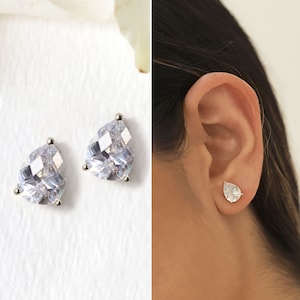 Braut Ohrringe, Ohrstecker, Hochzeit Schmuck, Minimalist Ohrringe, Teardrop Ohrringe, E435