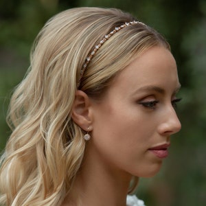 Bridal Headband, Wedding Crystal Headband in Rose Gold, Gold, Silver, Hair Accessories image 4