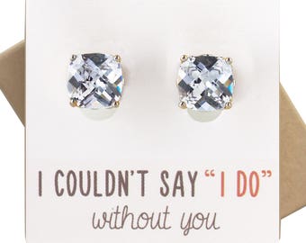 Bridesmaid Gifts, Bridal Shower, Bridesmaid Jewelry, Wedding Gifts, Bridal Party Gifts, Bridal Earrings, Crystal Earrings