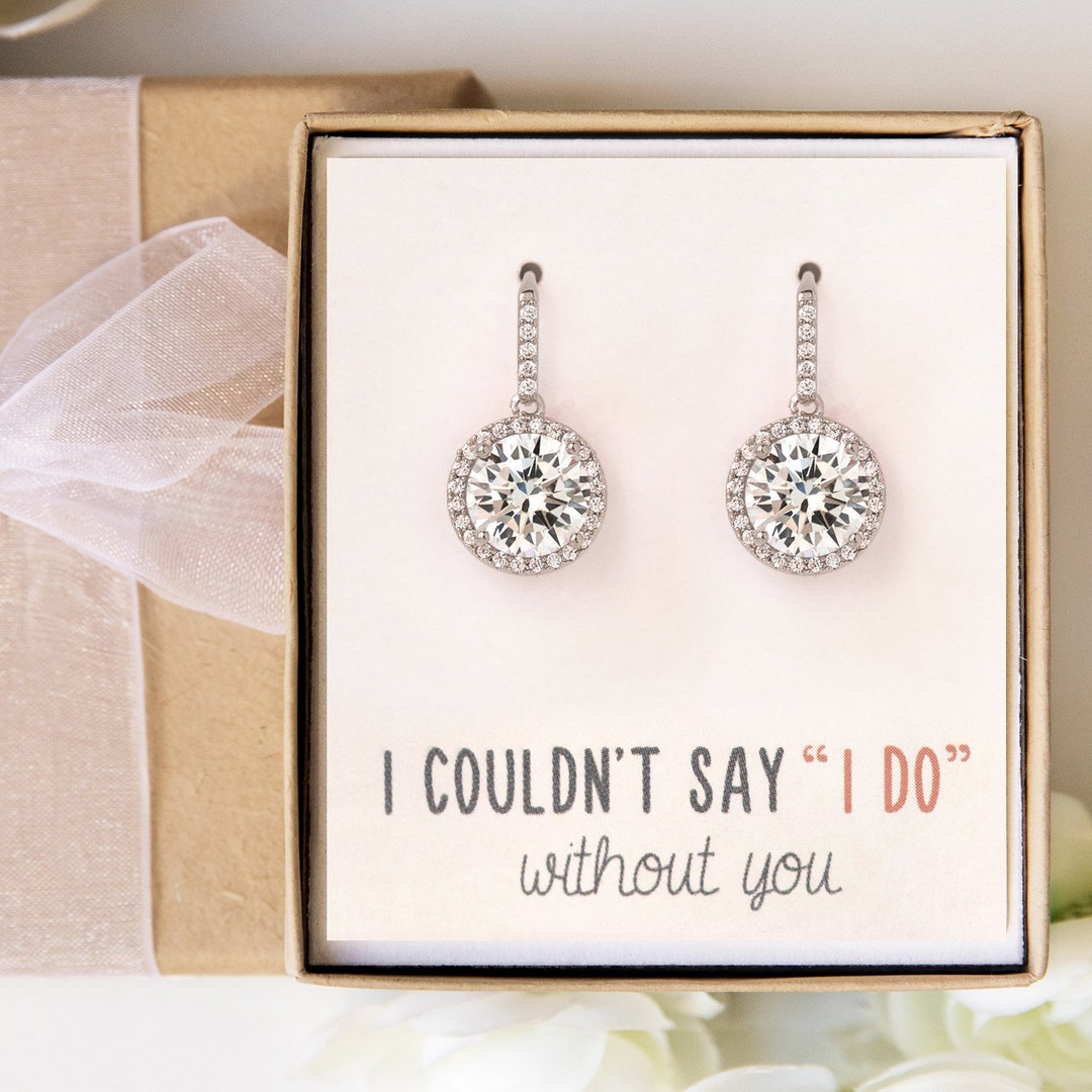 Bridesmaid Earrings Bridesmaid Jewelry Gift Bridal Party Etsy