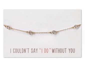 Wedding Gift, Bridesmaid Gift, Bridal Shower, Maid Of Honor Gift, Bridal Gift, Crystal Bracelet, Bridal Jewelry