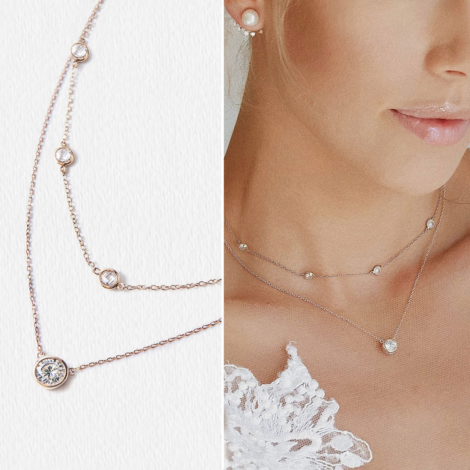 Collar para Novias Quinceaneras Gargantilla Plata Conjunto de Joyeria Choker Accesorios para Bodas N053 S Etsy Espana