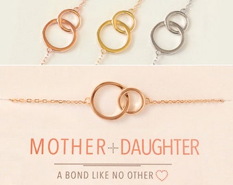 Mothers Day Gifts, Gifts for Mom, Mother of the Bride Gift, Interlocking Circle Bracelet, Wedding Bracelets, B311-15