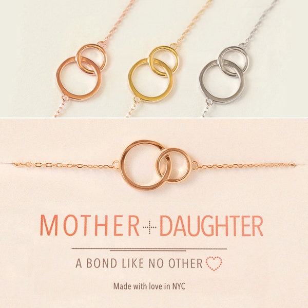 Mothers Day Gifts, Gifts for Mom, Mother of the Bride Gift, Interlocking Circle Bracelet, Wedding Bracelets, B311-15