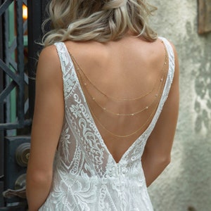 Back Jewelry Clip, Wedding Jewelry, Back Necklace Wedding, Bridal Jewelry, NBC063 image 5