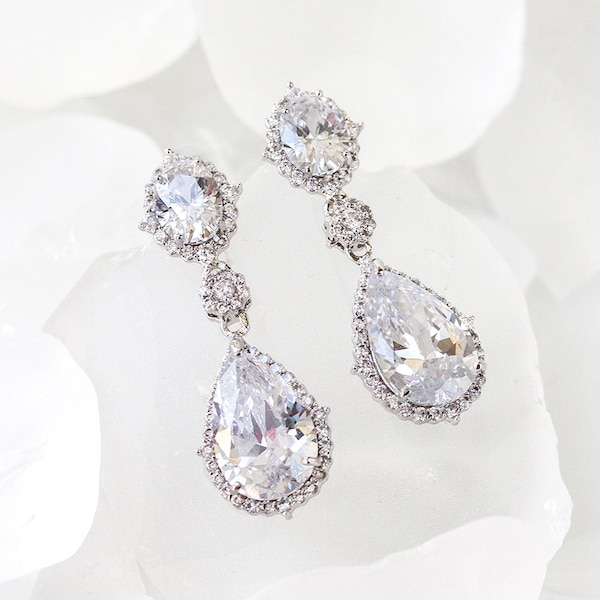 Earrings Dangle, Drop Earrings, Dangle Earrings, Wedding Earrings, Crystal Jewelry, Teardrop Earrings, Crystal Earrings