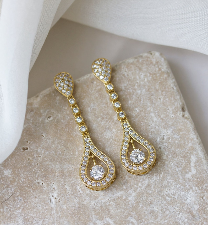 Bride Beaded Dangle Earrings