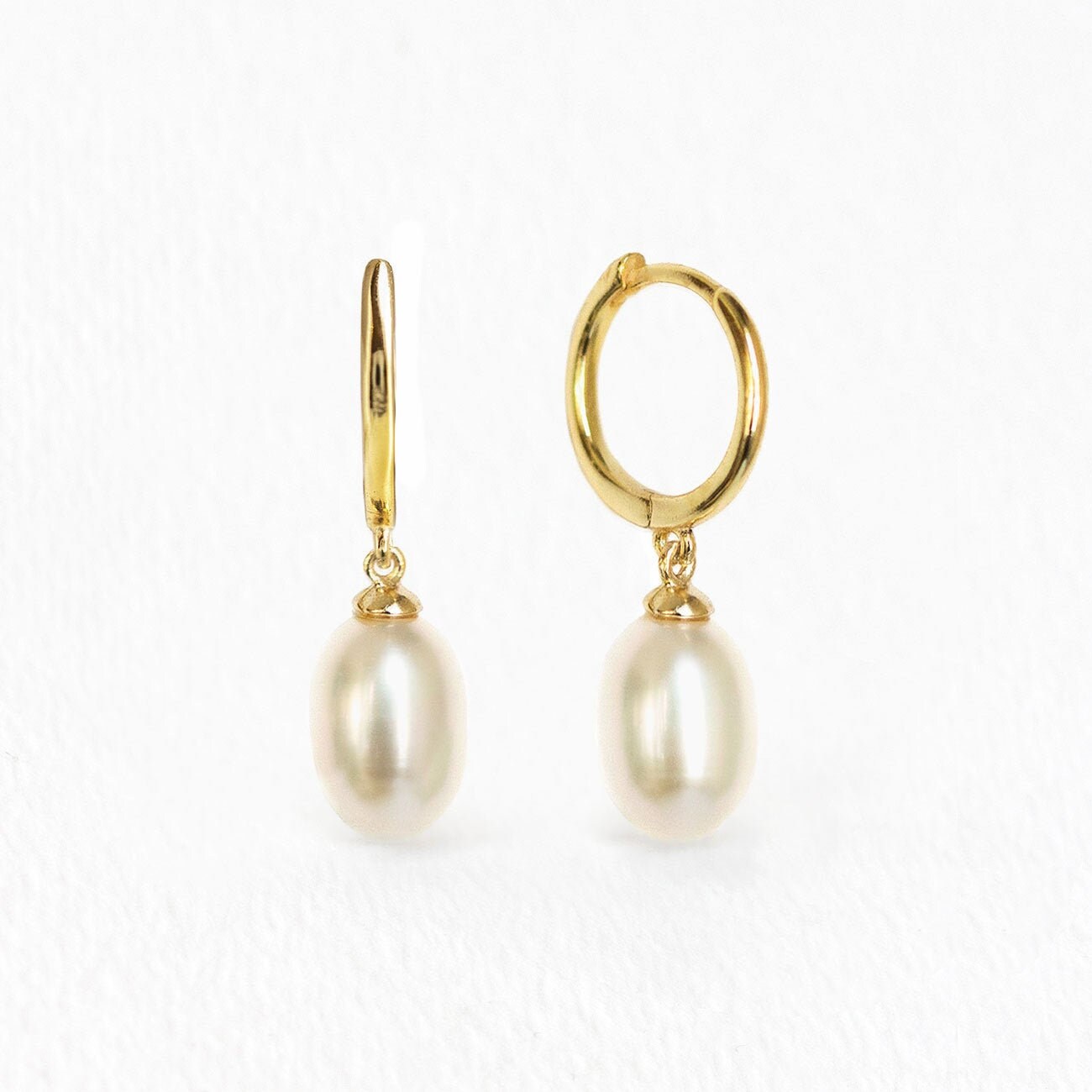 Bridal Earrings Pearl Earrings Wedding Jewelry Gold Hoop | Etsy
